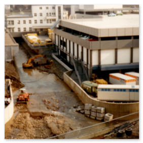 Die Umbauarbeiten der Straße Am Wall