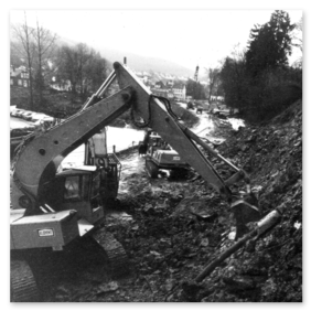 Die Umbauarbeiten der Straße Am Wall
