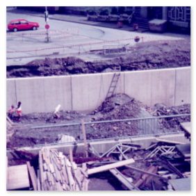 Die Umbauarbeiten der Straße Am Wall