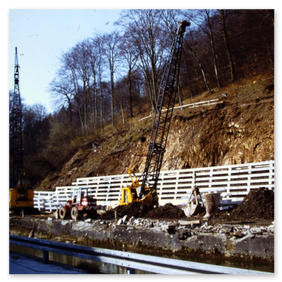 Die Umbauarbeiten der Straße Am Wall
