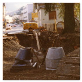 Die Umbauarbeiten der Straße Am Wall