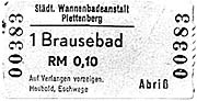 Eintrittskarte 
fr das Wannenbad