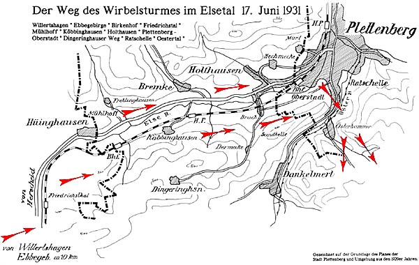 Weg des Wirbelsturmes